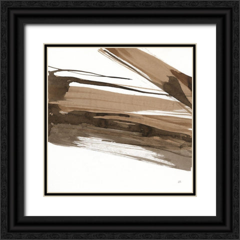 Almost Stripes II Black Ornate Wood Framed Art Print with Double Matting by Paschke, Chris