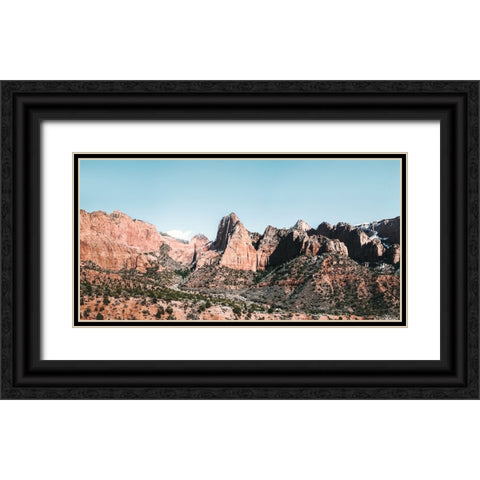 Kolob Canyons II Color Black Ornate Wood Framed Art Print with Double Matting by Marshall, Laura