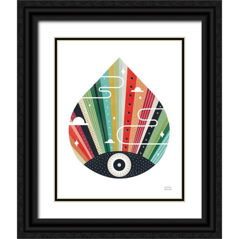 Eye Drop Black Ornate Wood Framed Art Print with Double Matting by Mullan, Michael