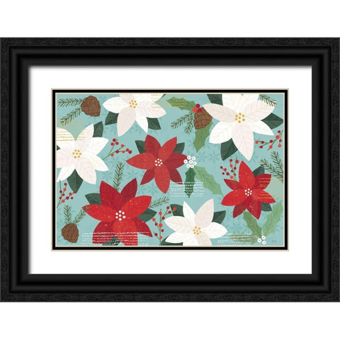 Mod Holiday I Black Ornate Wood Framed Art Print with Double Matting by Charron, Veronique