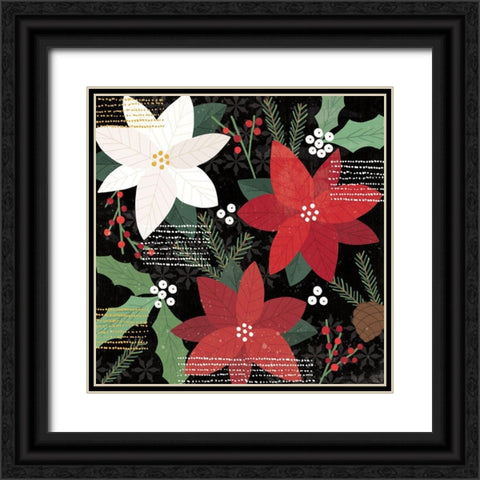 Mod Holiday IV Black Ornate Wood Framed Art Print with Double Matting by Charron, Veronique