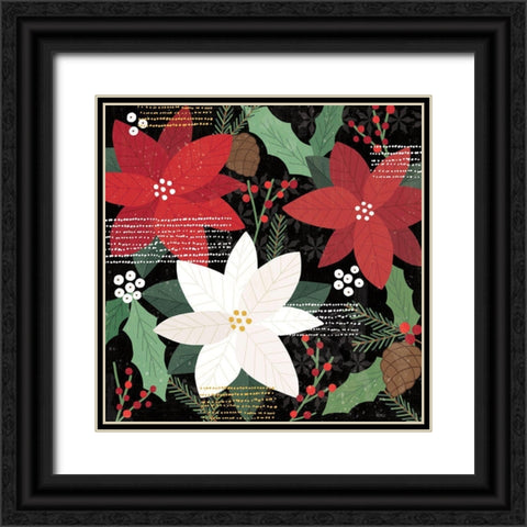 Mod Holiday V Black Ornate Wood Framed Art Print with Double Matting by Charron, Veronique