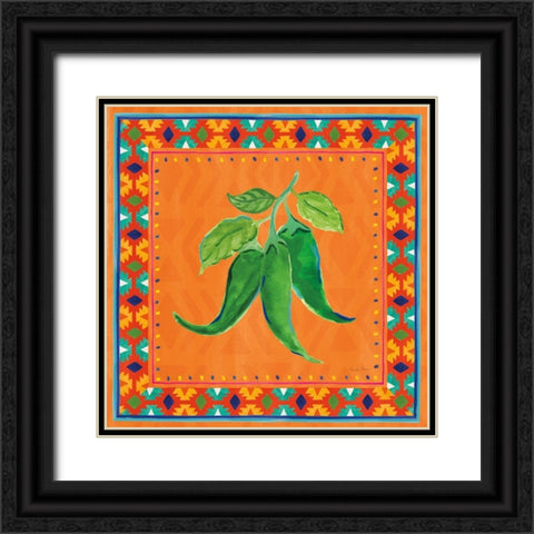 Mucho Caliente IV Black Ornate Wood Framed Art Print with Double Matting by Zaman, Farida