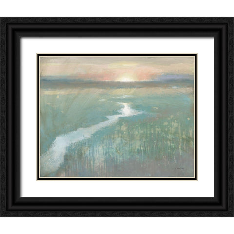 Evening Stream Black Ornate Wood Framed Art Print with Double Matting by Wiens, James