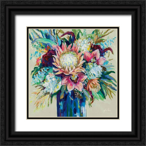 Marias Bouquet on Warm Gray Black Ornate Wood Framed Art Print with Double Matting by Vertentes, Jeanette