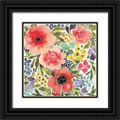 Ode to Spring II Black Ornate Wood Framed Art Print with Double Matting by Warrick, Cheryl