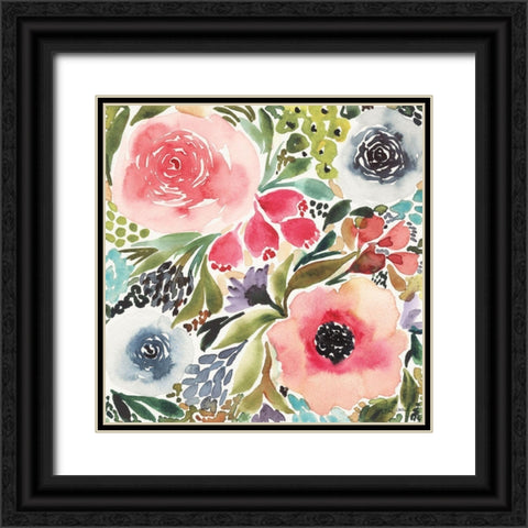 Ode to Spring III Black Ornate Wood Framed Art Print with Double Matting by Warrick, Cheryl