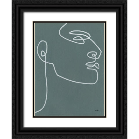 About Face I Black Ornate Wood Framed Art Print with Double Matting by Hershey, Moira