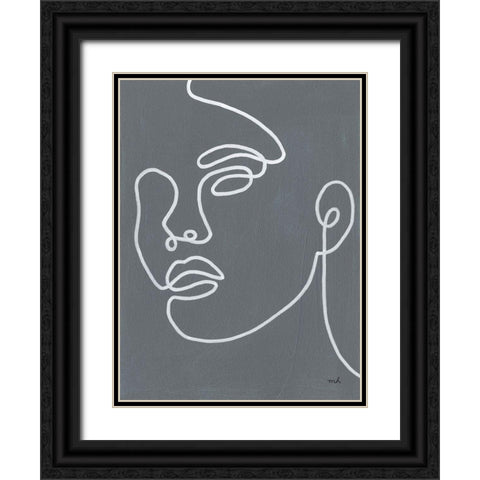 About Face II Black Ornate Wood Framed Art Print with Double Matting by Hershey, Moira