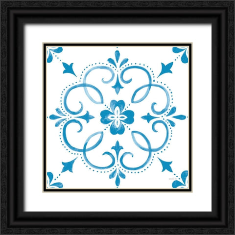 Blooming Orchard Tile II Black Ornate Wood Framed Art Print with Double Matting by Nai, Danhui