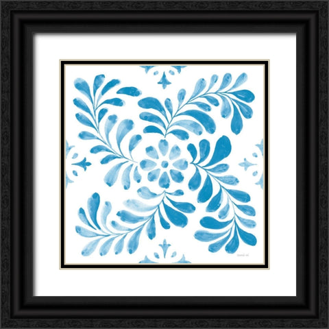 Blooming Orchard Tile V Black Ornate Wood Framed Art Print with Double Matting by Nai, Danhui