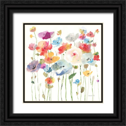 Bright Day Blooming Black Ornate Wood Framed Art Print with Double Matting by Nai, Danhui