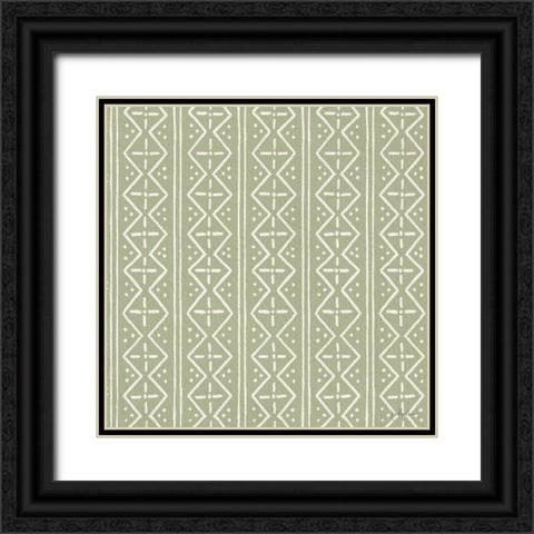 Mushroom Madness Pattern IVC Black Ornate Wood Framed Art Print with Double Matting by Penner, Janelle