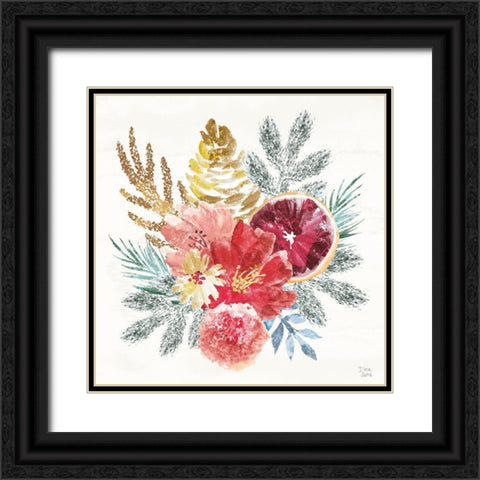 Holiday Sparkle III Black Ornate Wood Framed Art Print with Double Matting by June, Dina