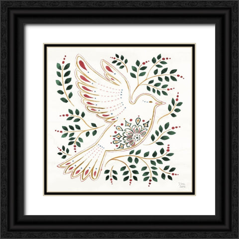 Holiday Sparkle VIII Black Ornate Wood Framed Art Print with Double Matting by June, Dina