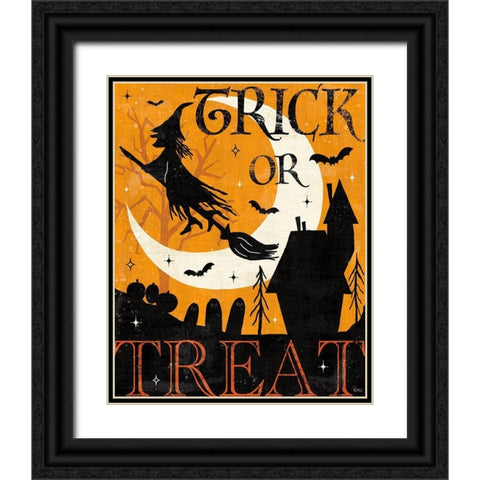 Halloween is Calling II Black Ornate Wood Framed Art Print with Double Matting by Charron, Veronique
