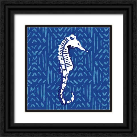 Salty Waves IX Black Ornate Wood Framed Art Print with Double Matting by Charro, Mercedes Lopez