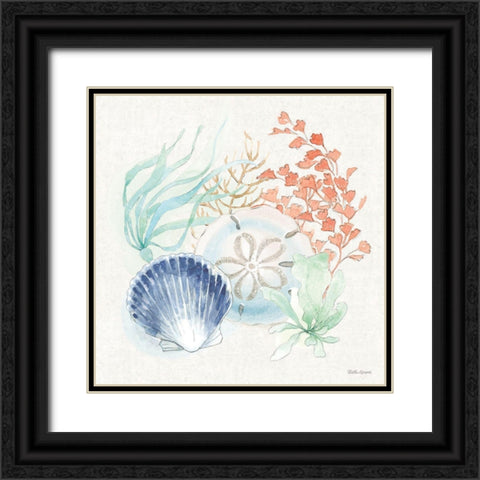 Seaside II Black Ornate Wood Framed Art Print with Double Matting by Grove, Beth