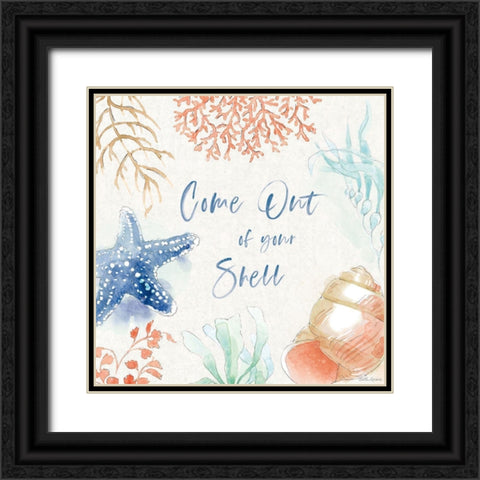 Seaside XII Black Ornate Wood Framed Art Print with Double Matting by Grove, Beth