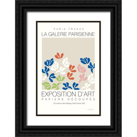 Fleurs de Matisse III Black Ornate Wood Framed Art Print with Double Matting by Charro, Mercedes Lopez