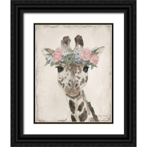 Flower Friends II Neutral Black Ornate Wood Framed Art Print with Double Matting by Adams, Emily