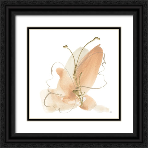 Butterfly Flower II Black Ornate Wood Framed Art Print with Double Matting by Paschke, Chris