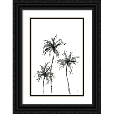 Shadow Palms I Black Ornate Wood Framed Art Print with Double Matting by Paschke, Chris