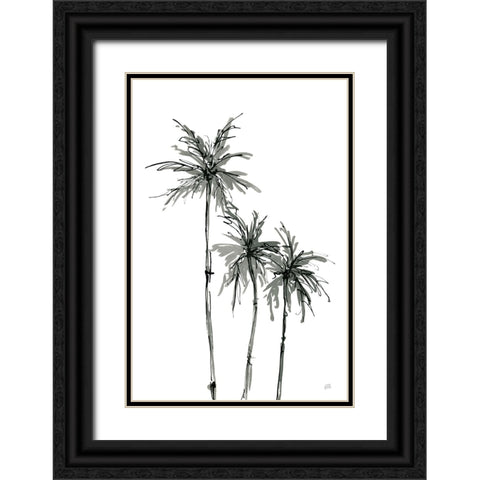 Shadow Palms II Black Ornate Wood Framed Art Print with Double Matting by Paschke, Chris