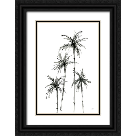 Shadow Palms III Black Ornate Wood Framed Art Print with Double Matting by Paschke, Chris