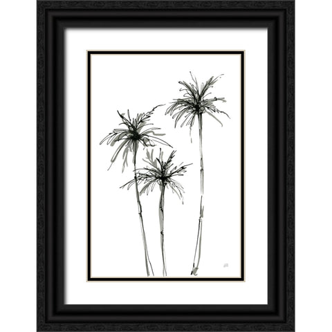 Shadow Palms IV Black Ornate Wood Framed Art Print with Double Matting by Paschke, Chris