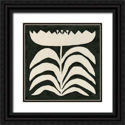 Delighted II Black Ornate Wood Framed Art Print with Double Matting by Hershey, Moira