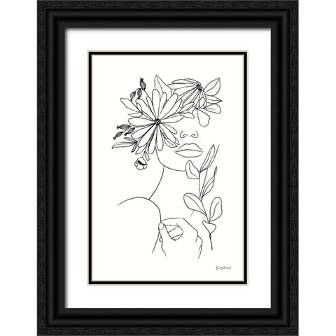 Rooted I BW Black Ornate Wood Framed Art Print with Double Matting by Thorns, Becky