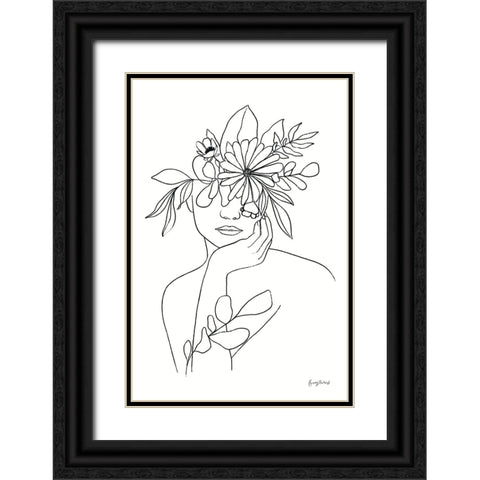 Rooted III BW Black Ornate Wood Framed Art Print with Double Matting by Thorns, Becky