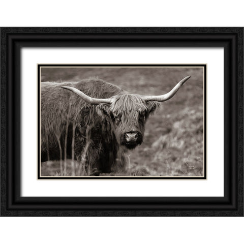 Highland Spring Black Ornate Wood Framed Art Print with Double Matting by Larson, Nathan