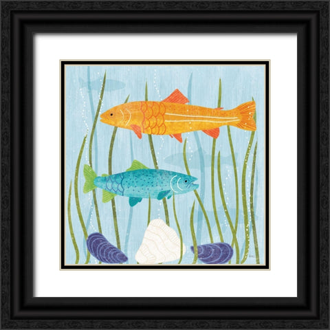 Coastal Vibes III Black Ornate Wood Framed Art Print with Double Matting by Charron, Veronique