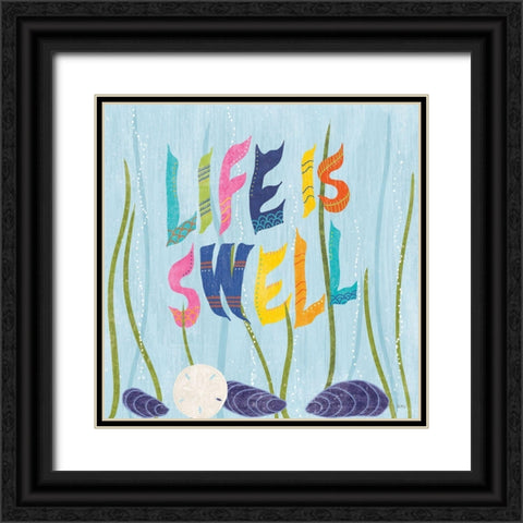 Coastal Vibes IV Black Ornate Wood Framed Art Print with Double Matting by Charron, Veronique