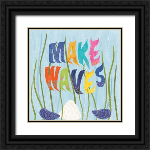 Coastal Vibes V Black Ornate Wood Framed Art Print with Double Matting by Charron, Veronique