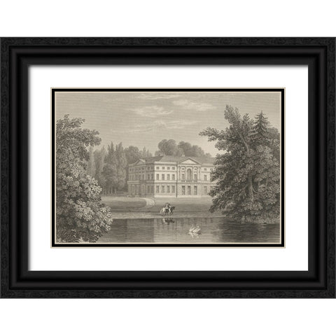 Busbridge Estate Drawing II Black Ornate Wood Framed Art Print with Double Matting by Wild Apple Portfolio