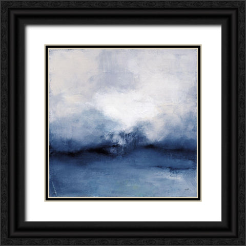 Sea Spray Indigo Black Ornate Wood Framed Art Print with Double Matting by Purinton, Julia