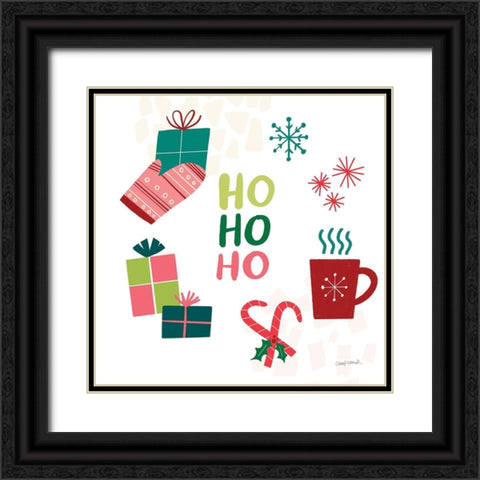 Peace Love Joy V Black Ornate Wood Framed Art Print with Double Matting by Warrick, Cheryl