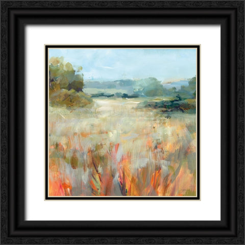 Lost in the Grasses Black Ornate Wood Framed Art Print with Double Matting by Nai, Danhui