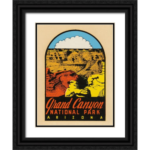 Grand Canyon National Park Black Ornate Wood Framed Art Print with Double Matting by Wild Apple Portfolio