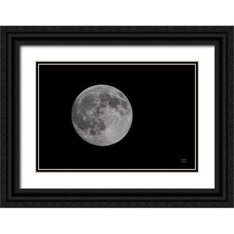 Spring Moon Black Ornate Wood Framed Art Print with Double Matting by Larson, Nathan