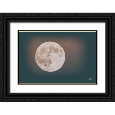 Spring Moon Tones Black Ornate Wood Framed Art Print with Double Matting by Larson, Nathan