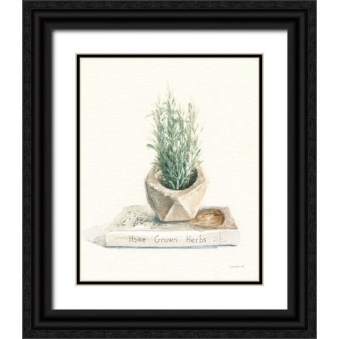 Grown at Home I Cream Black Ornate Wood Framed Art Print with Double Matting by Nai, Danhui