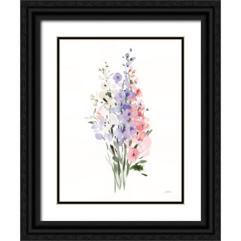Spring Blooms II Black Ornate Wood Framed Art Print with Double Matting by Pete, Katrina