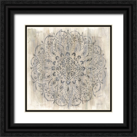 Concentric Black Ornate Wood Framed Art Print with Double Matting by Nai, Danhui