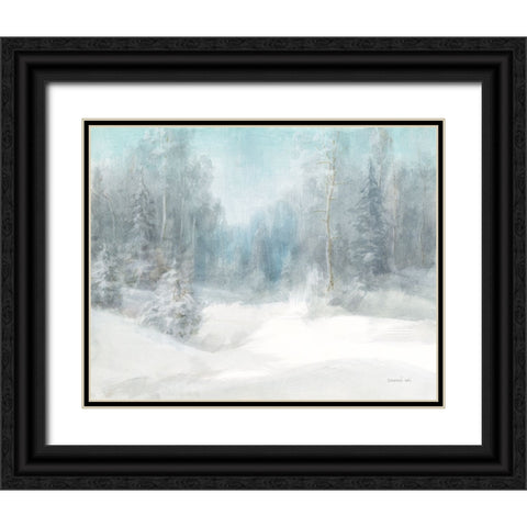 Peaceful Winter Black Ornate Wood Framed Art Print with Double Matting by Nai, Danhui