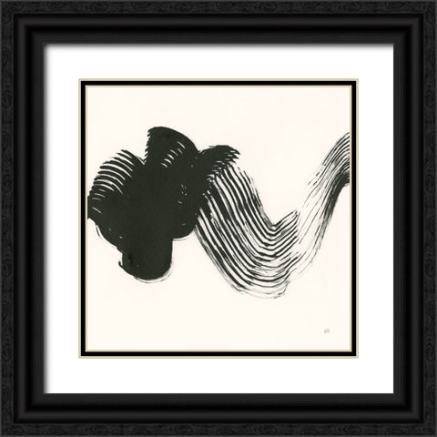 Brushed II Black Ornate Wood Framed Art Print with Double Matting by Paschke, Chris