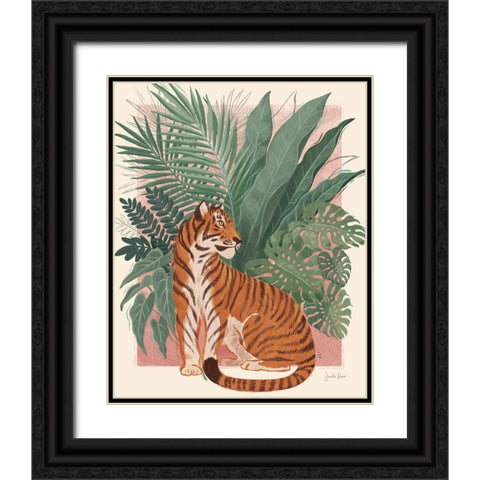 Majestic Cats II No Woman Black Ornate Wood Framed Art Print with Double Matting by Penner, Janelle
